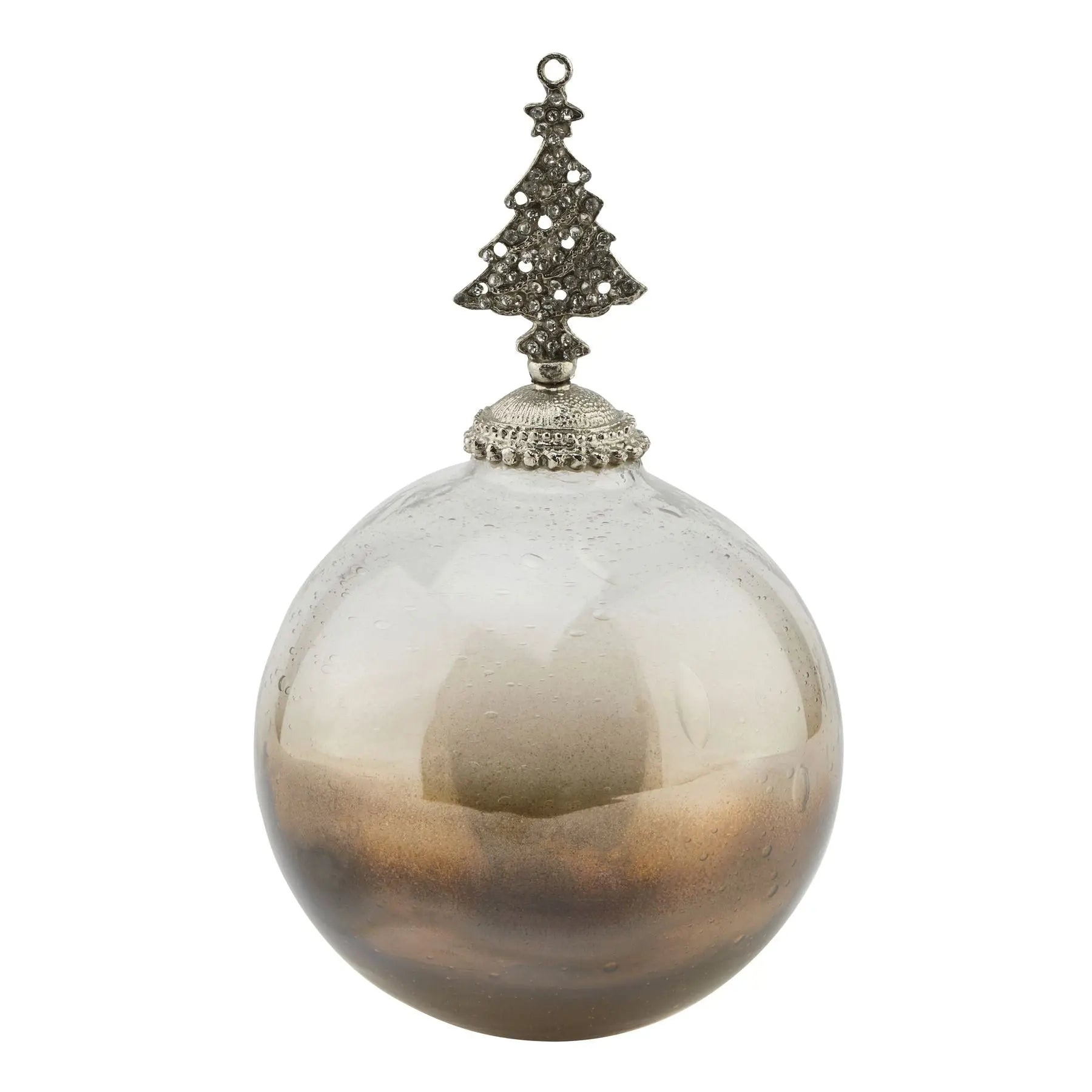 UK Christmas Decorations – Large Coffee Ombre Tree Bauble Exclusive Spaces