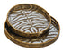 Golden Zebra – Round Glass Tray Set (S/2)