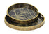 Midnight Palms – Round Glass Tray Set (S/2)