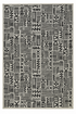 Mural — Black on White Rug