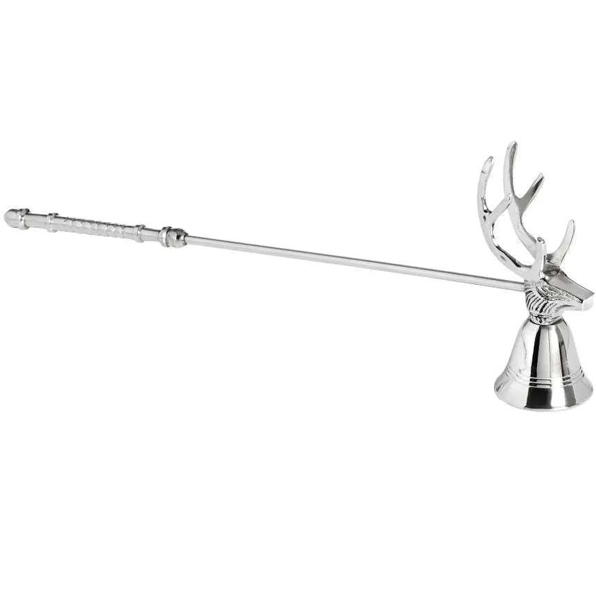 UK Christmas Decorations – Silver Stag Candle Snuffer Exclusive Spaces