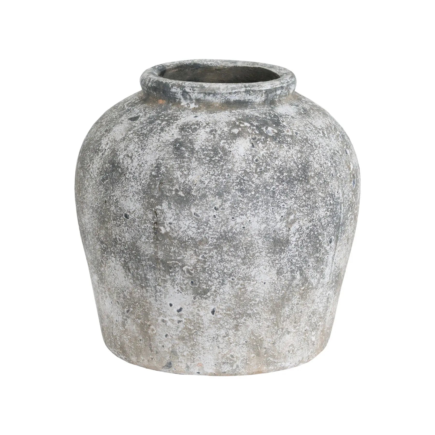 UK Christmas Decorations – Aged Stone Ceramic Vase Exclusive Spaces