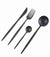 Glamour Cutlery Black (16 Piece Set) - Exclusive Spaces