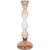 Glass Bobble Candlestick Rose Ombre Exclusive Spaces