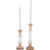 Glass Bobble Candlestick Rose Ombre Exclusive Spaces